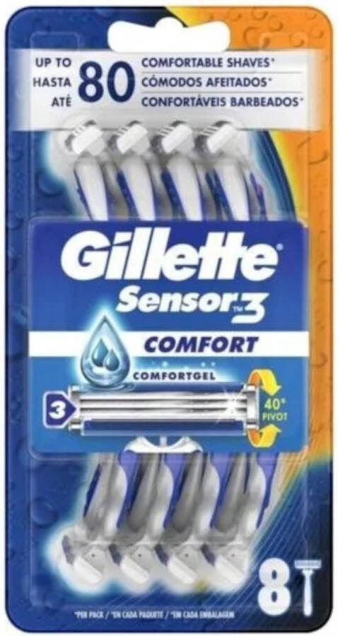 Gillette Sensor3 wegwerpscheermesjes comfort 8st