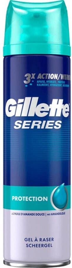 Gillette Series Gel Protection Scheergel Mannen 6x200ml Voordeelverpakking