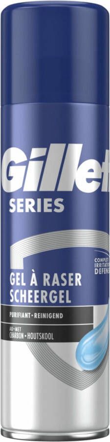 Gillette Series Reinigende Scheergel Met Houtskool 200 ml