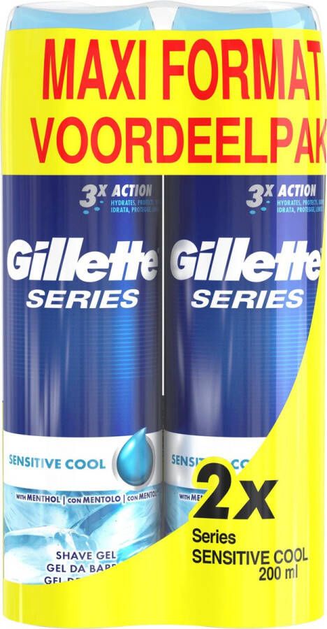 Gillette Series Sensitive Cool 2x200 ml Scheergel