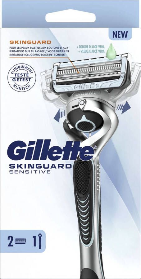 Gillette SkinGuard Sensitive Flexball Scheersysteem Voor Mannen 1 Handvat 1 Navulmesjes