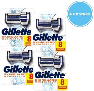 Gillette Skinguard Sensitive Scheermesjes Mannen 8 Stuks 4 Stuks