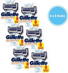 Gillette Skinguard Sensitive Scheermesjes Mannen 8 stuks 6 stuks