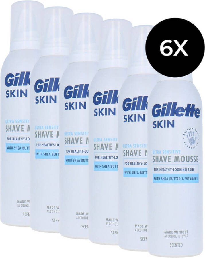 Gillette Ultra Sensitive Shave Mousse 6 x 240 ml