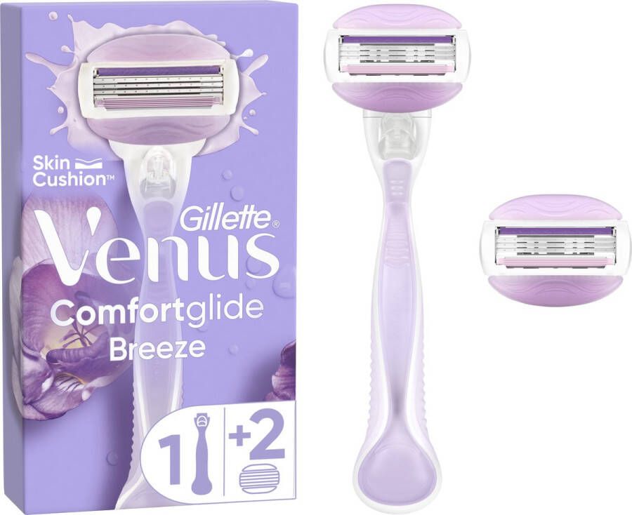 Gillette Venus Comfortglide Breeze 1 Scheermes Handvat + 2 Scheermesjes