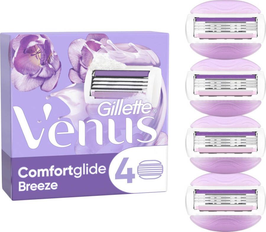 Gillette Venus Comfortglide Breeze Scheermesjes Voor Vrouwen 4 Navulmesjes