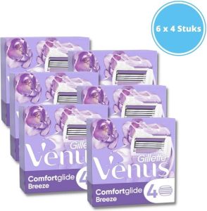 Gillette Venus Comfortglide Breeze Scheermesjes Vrouwen 4 Navulmesjes 6 stuks