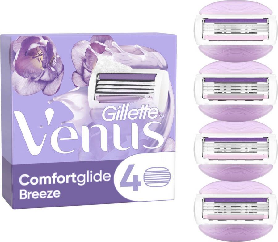 Gillette Venus Comfortglide Breeze Voor Een Gladde Scheerbeurt 4 Navulmesjes