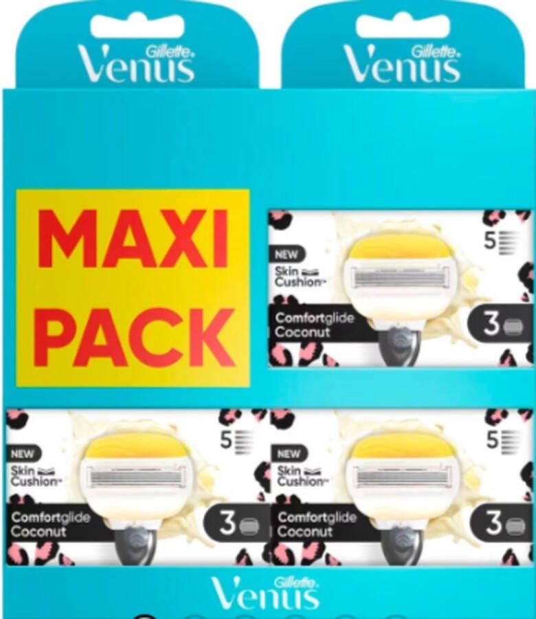 Gillette Venus Comfortglide Coconut Maxi pack 9 Scheermesjes Voor Vrouwen