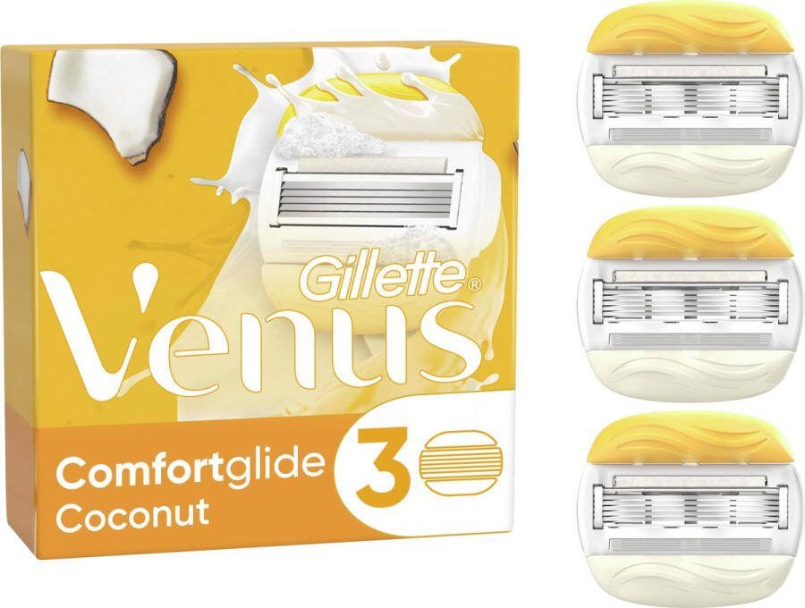 Gillette Venus Comfortglide Coconut Scheermesjes Voor Vrouwen 3 Navulmesjes
