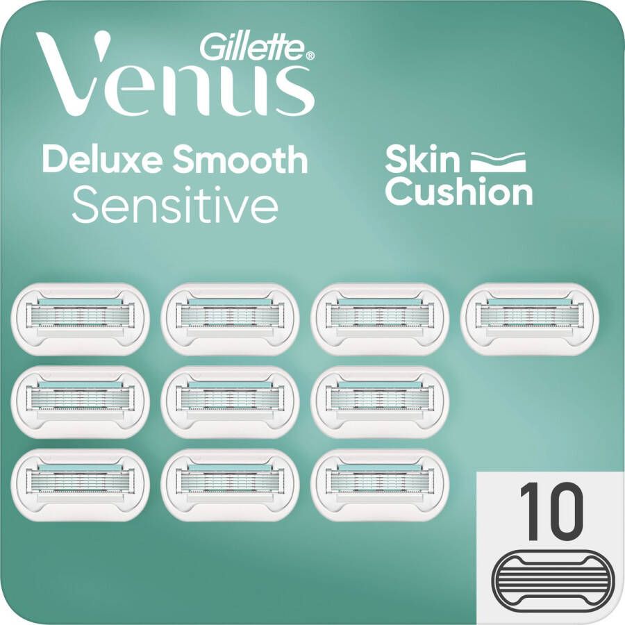 Gillette Venus Deluxe Smooth Sensitive 10 Scheermesjes Voor Een Gladde Scheerbeurt Brievenbusverpakking