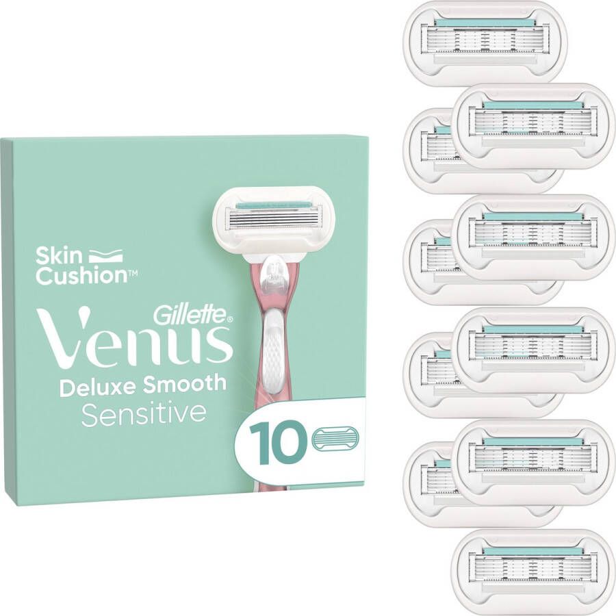 Gillette Venus Deluxe Smooth Sensitive 10 Scheermesjes Voor Een Gladde Scheerbeurt Brievenbusverpakking