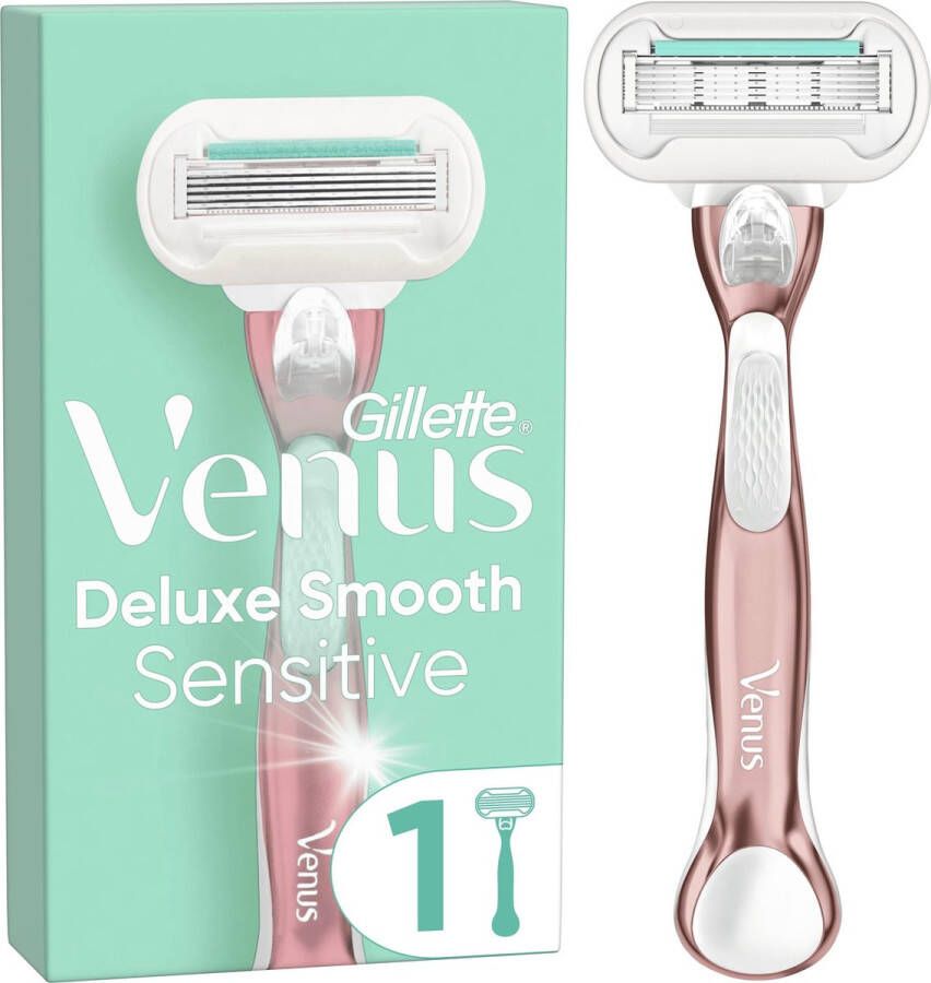 Gillette Venus Deluxe Smooth Sensitive RoseGold Scheersysteem Voor Vrouwen Scheermes
