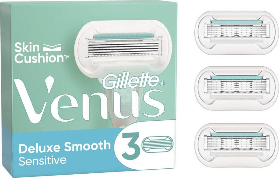 Gillette Venus Deluxe Smooth Sensitive Voor Een Gladde Scheerbeurt 3 Navulmesjes