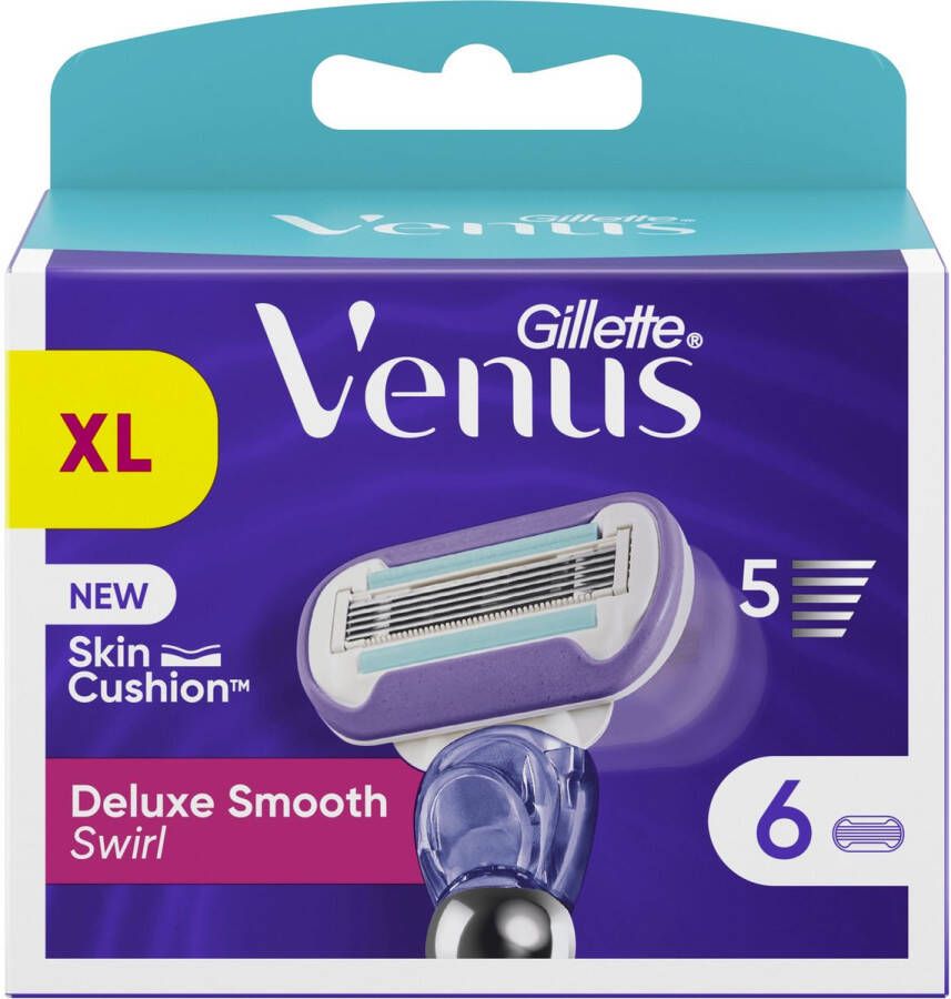 Gillette Venus Deluxe Smooth Swirl Voor Een Gladde Scheerbeurt 6 Navulmesjes