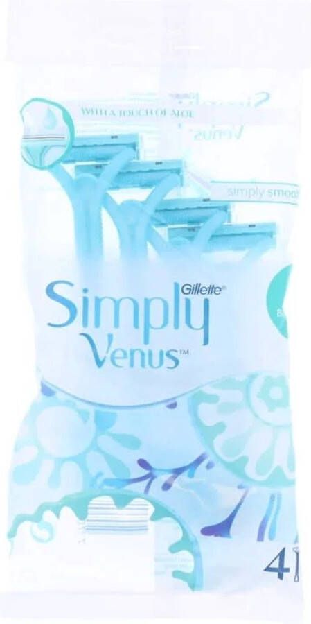 Gillette Venus Gillette Simply Venus2 Wegwerpscheermesjes Vrouwen 4 Stuks