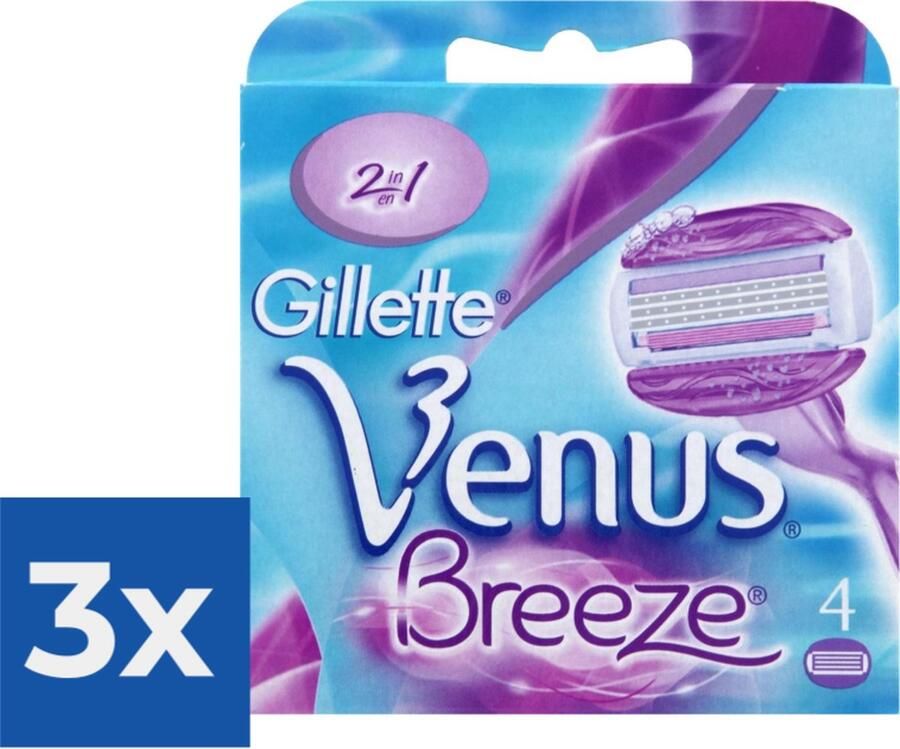 Gillette Venus Breeze 4 Scheermesjes Voordeelverpakking 3 stuks
