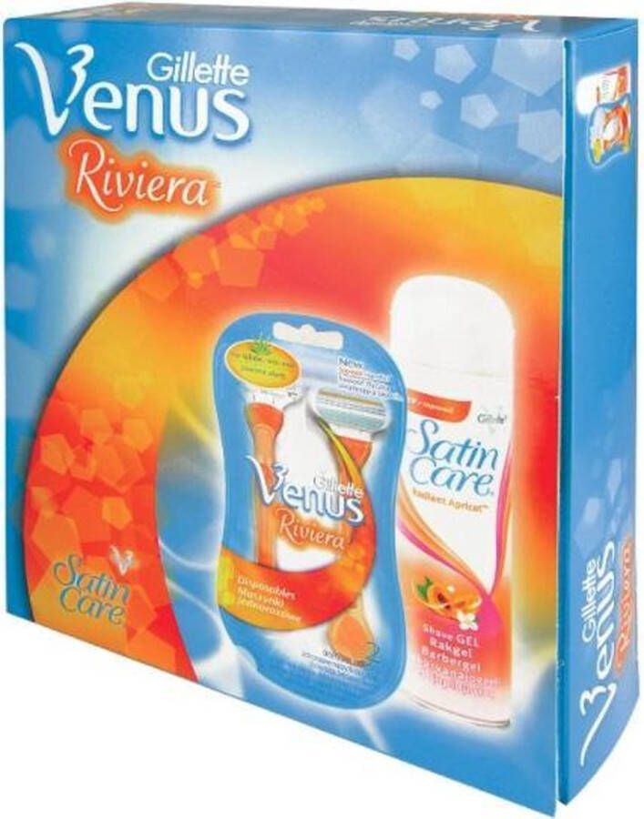 Gillette Venus Riviera Geschenkset Scheermes + Satin Care scheergel