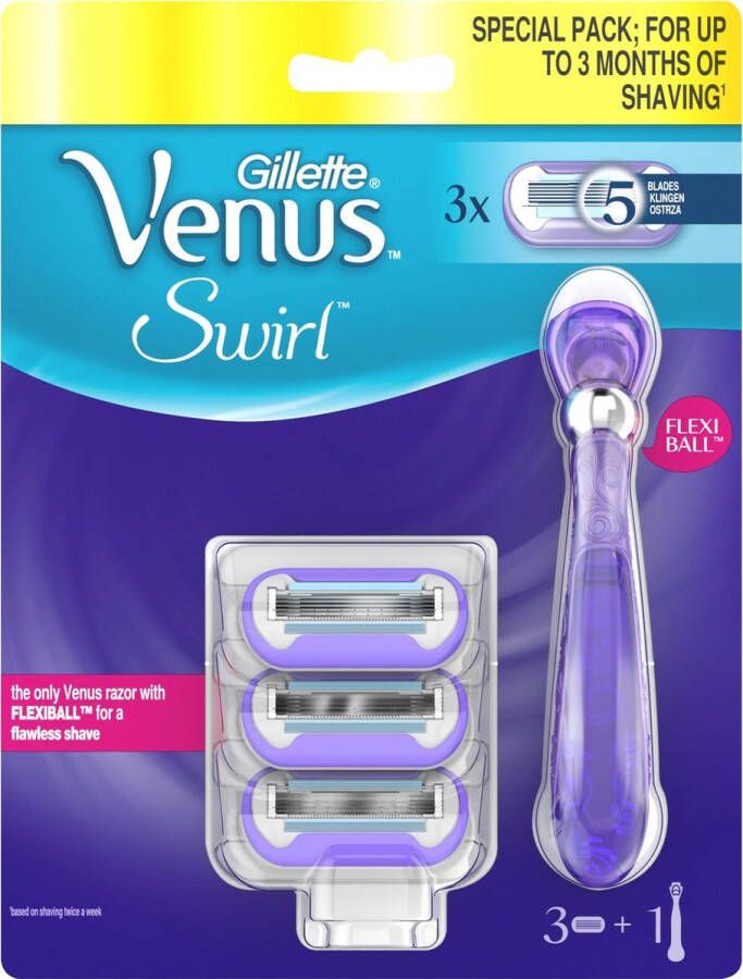 Gillette Venus Swirl Handle + 3 scheermesjes