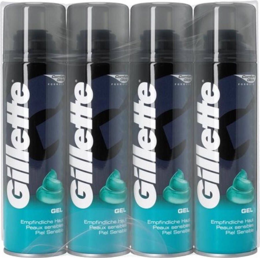 Gillette Scheergel voor de Gevoelige Huid 4 x 200 ml