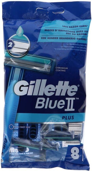 Gillette Voordeelverpakking van 3 x Blue II Plus Disposable Razors 8s GILL139