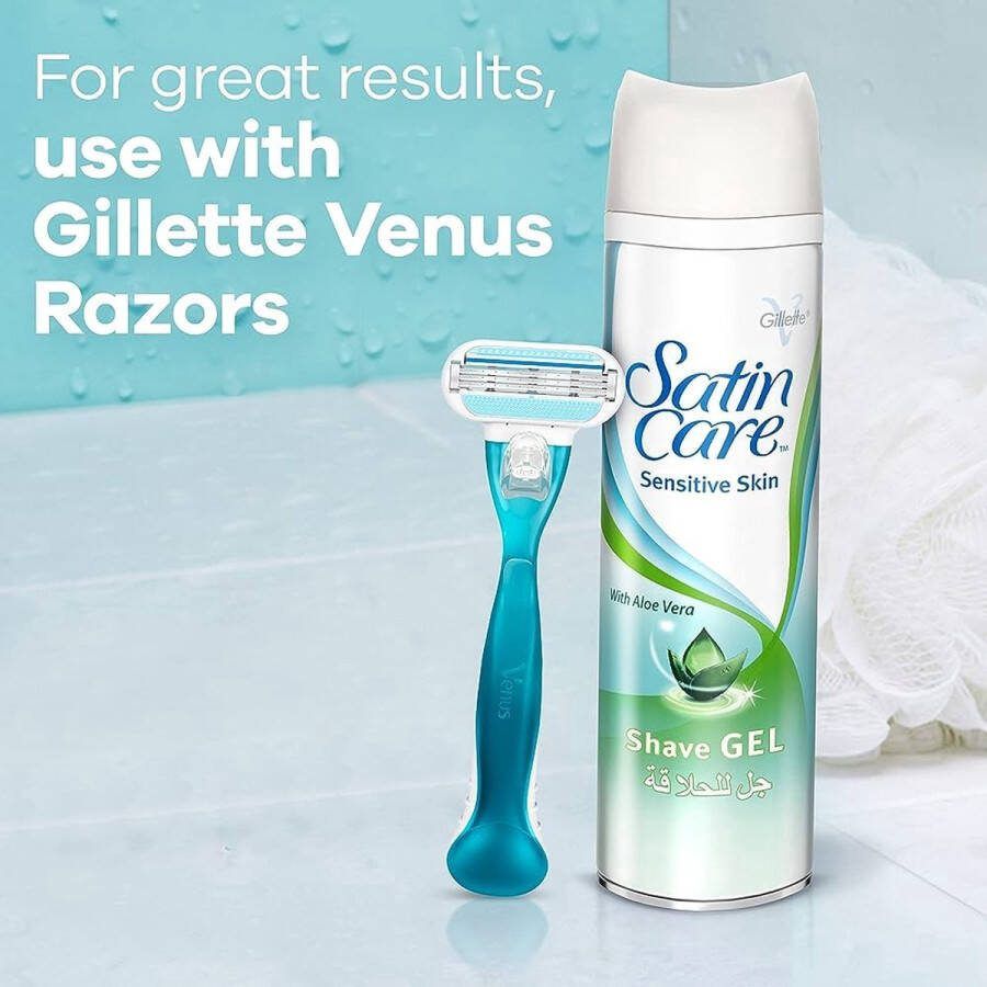 Gillette x6 Women Satin Care gevoelige huid met Aloe Vera scheergel
