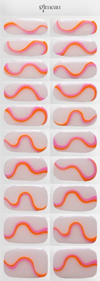 Gimeau Gel Nail Sticker -Nail Art Sunset Swirl