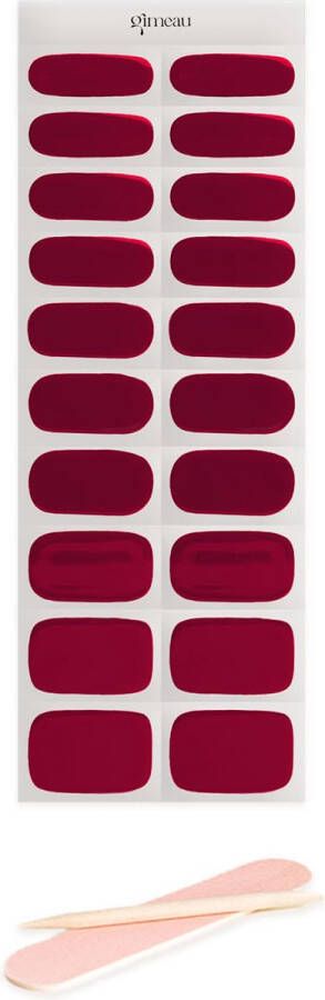 Gimeau Gel Nail Stickers Bordeaux Red