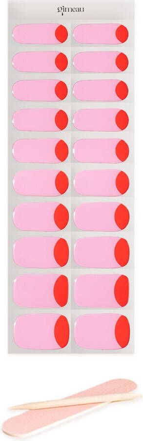 Gimeau Gel Nail Stickers Nail Art Pink