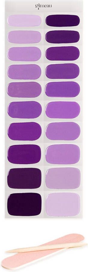 Gimeau Gel Nail Stickers Purple Rain Paars Licht en donker