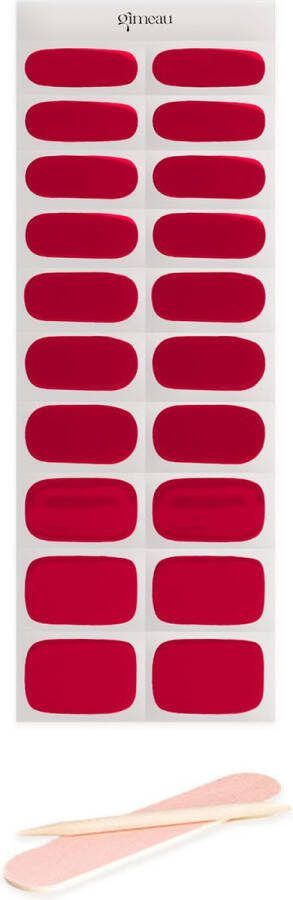 Gimeau Gel Nail Stickers Red Color