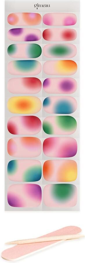 Gimeau Gel Nail Stickers Nail Art Colorful