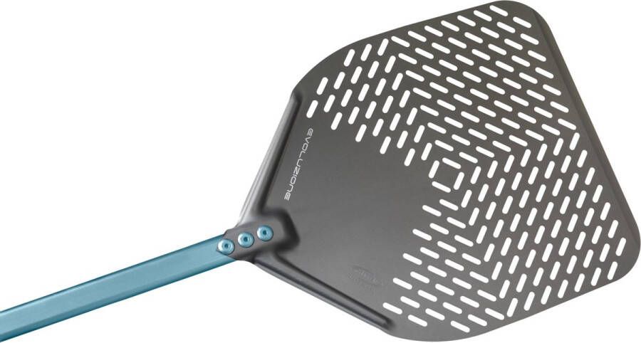 Gi.Metal Evoluzione geperforeerde rechthoekige pizzaschep S.H.A aluminium