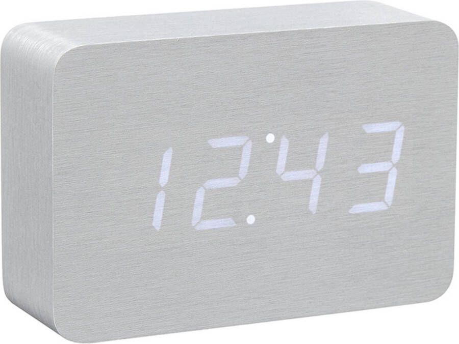Gingko Wekker Alarmklok Brick Click Clock aluminium oplaadbaar