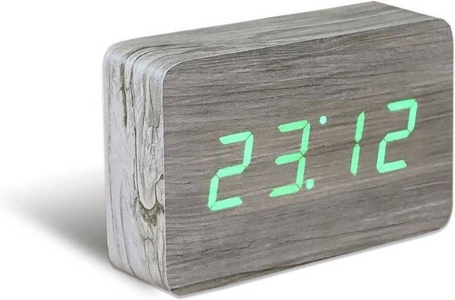 Gingko Wekker Alarmklok Brick Click Clock ash oplaadbaar