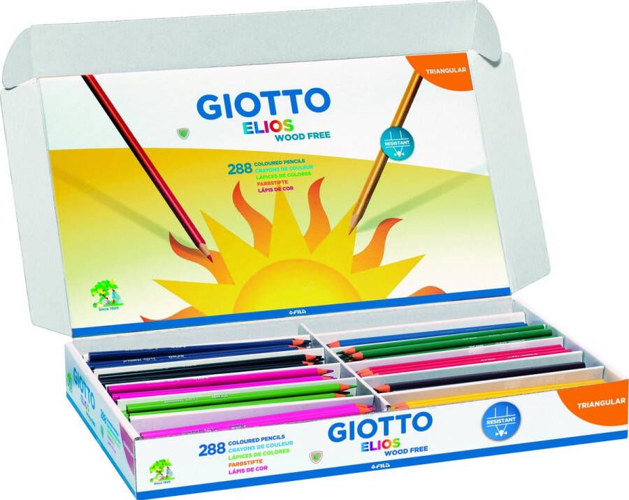 Giotto Elios Wood Free Schoolpack Of 288 Colouring Pencils