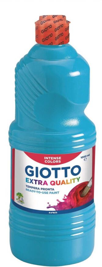 Fan Toys Giotto Extra quality plakkaatverf fles van 1000 ml cyaan