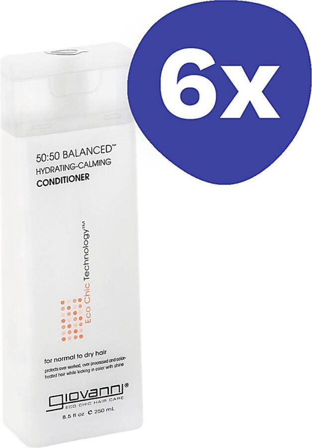 Giovanni 50:50 Balanced Hydrating-Clarifying Conditioner (6x 250ml)