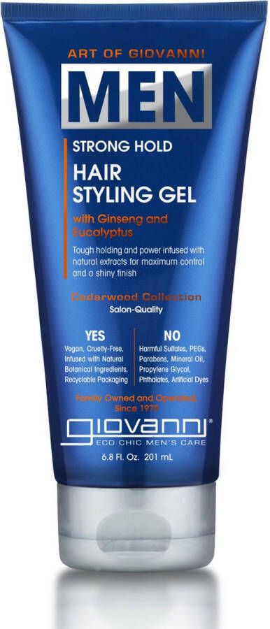 Giovanni Cosmetics Men's Strong Hold Hair Styling Gel