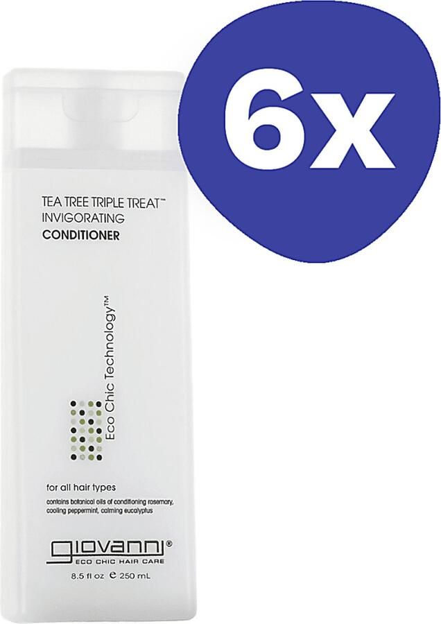 Giovanni Tea Tree Triple Treat Conditioner (6x 250ml)
