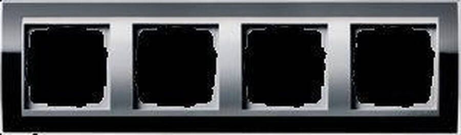 Gira Event afdekraam 4-voudig aluminium clear zwart