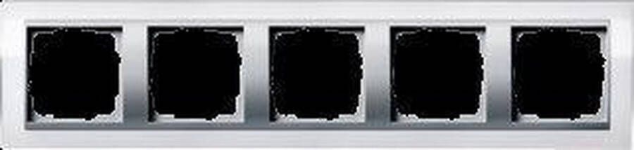Gira Event afdekraam 5-voudig aluminium clear wit