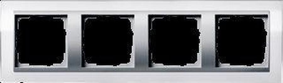 Gira Event afdekraam 4-voudig aluminium clear wit