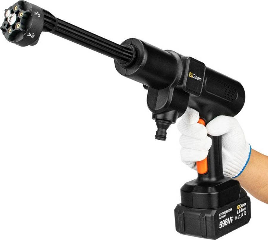 Gisam Silet Electrische hogedrukreiniger klein Incl. 2x Makita batterij Draadloos Spuitpistool