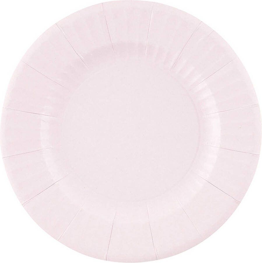 Givi Italia Feestbordjes gebaksbordjes 8x lavendel paars rond papier karton 21cm biologisch afbreekbaar groot