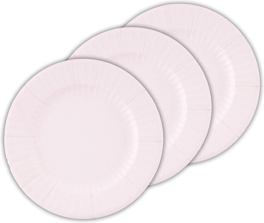 Givi Italia Feestbordjes gebaksbordjes 40x lavendel paars rond papier karton 21cm biologisch afbreekbaar groot