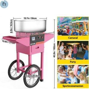 Giving Elektrische Suikerspin Machine Voor Feestjes en Partijen Cotton Candy Machine 120 Suikerspinnen Per Uur