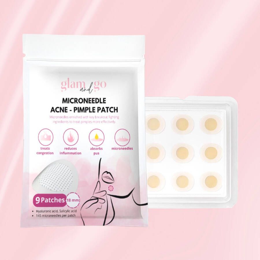 Glam and Go microneedle pimple patches micronaalden puitjes patches microneedle acne patch