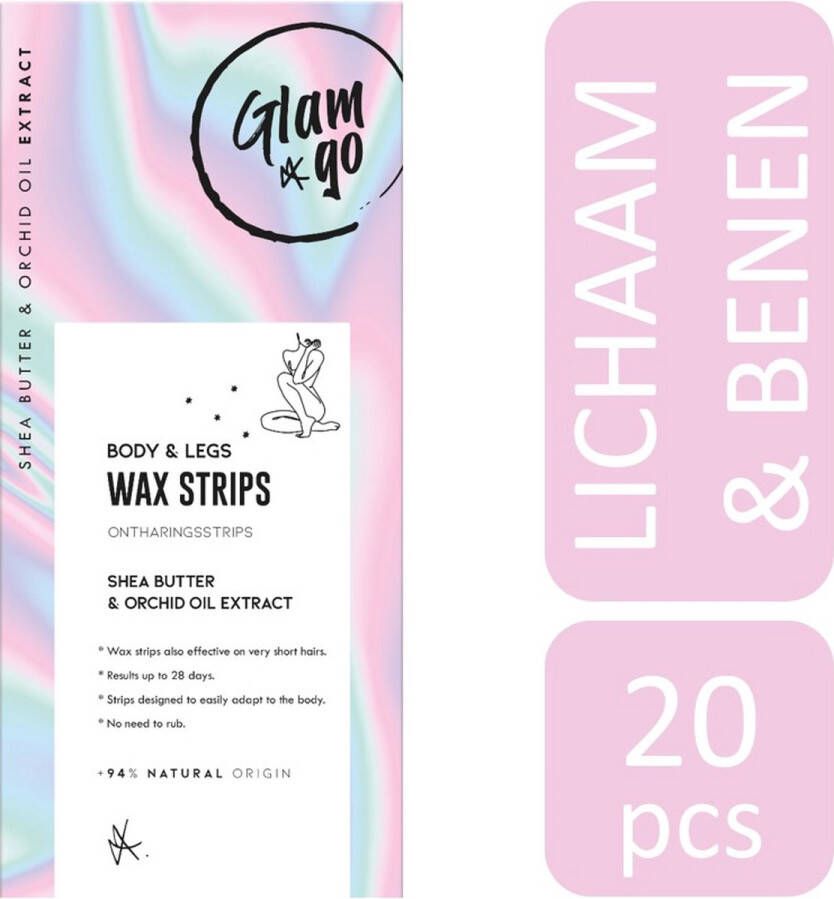 Glam & Go Wax Strips voor lichaam en benen Ontharing Body & Legs 20 stuks