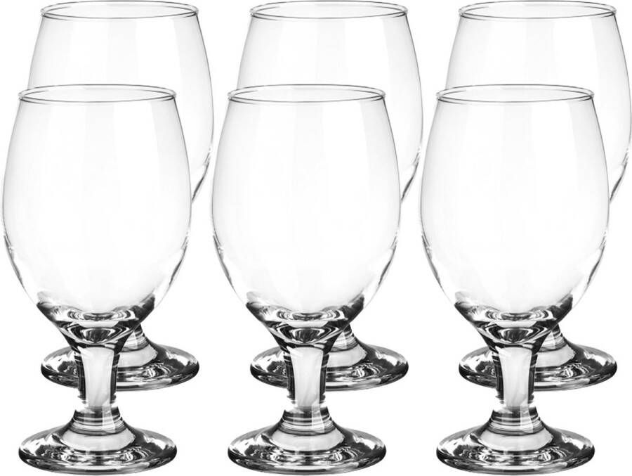 GlassMark Glasmark Bierglazen 12x op voet 360 ml glas speciaal bier Bierglazen